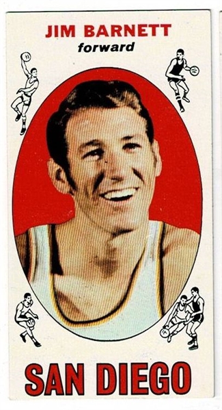 1969 Topps Basketball #51 Jim Barnett - San Diego Rockets RC